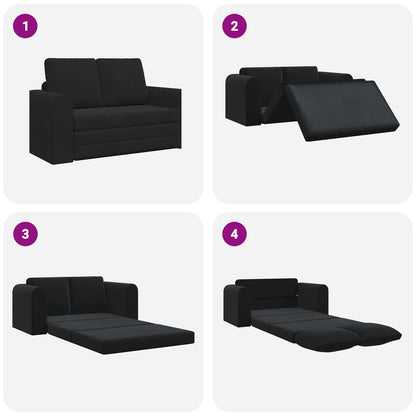 Divano letto Nero 148 x 71 x 83 cm Velluto | homemem39