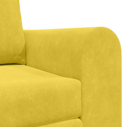 Divano letto Giallo 148 x 71 x 83 cm Velluto