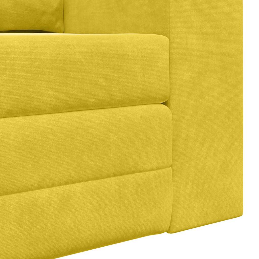 Divano letto 60cm Giallo Velluto