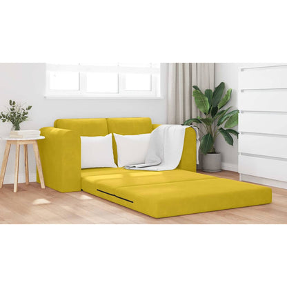 Divano letto Giallo 148 x 71 x 83 cm Velluto