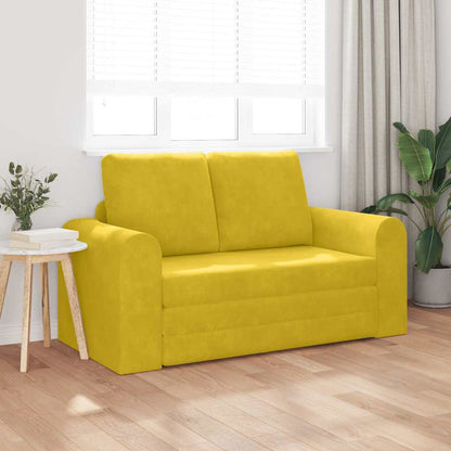 Divano letto Giallo 148 x 71 x 83 cm Velluto