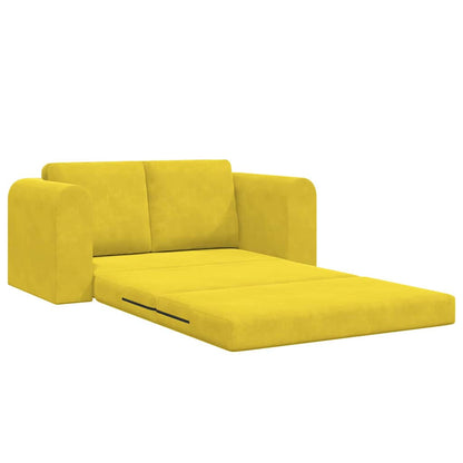 Divano letto Giallo 148 x 71 x 83 cm Velluto