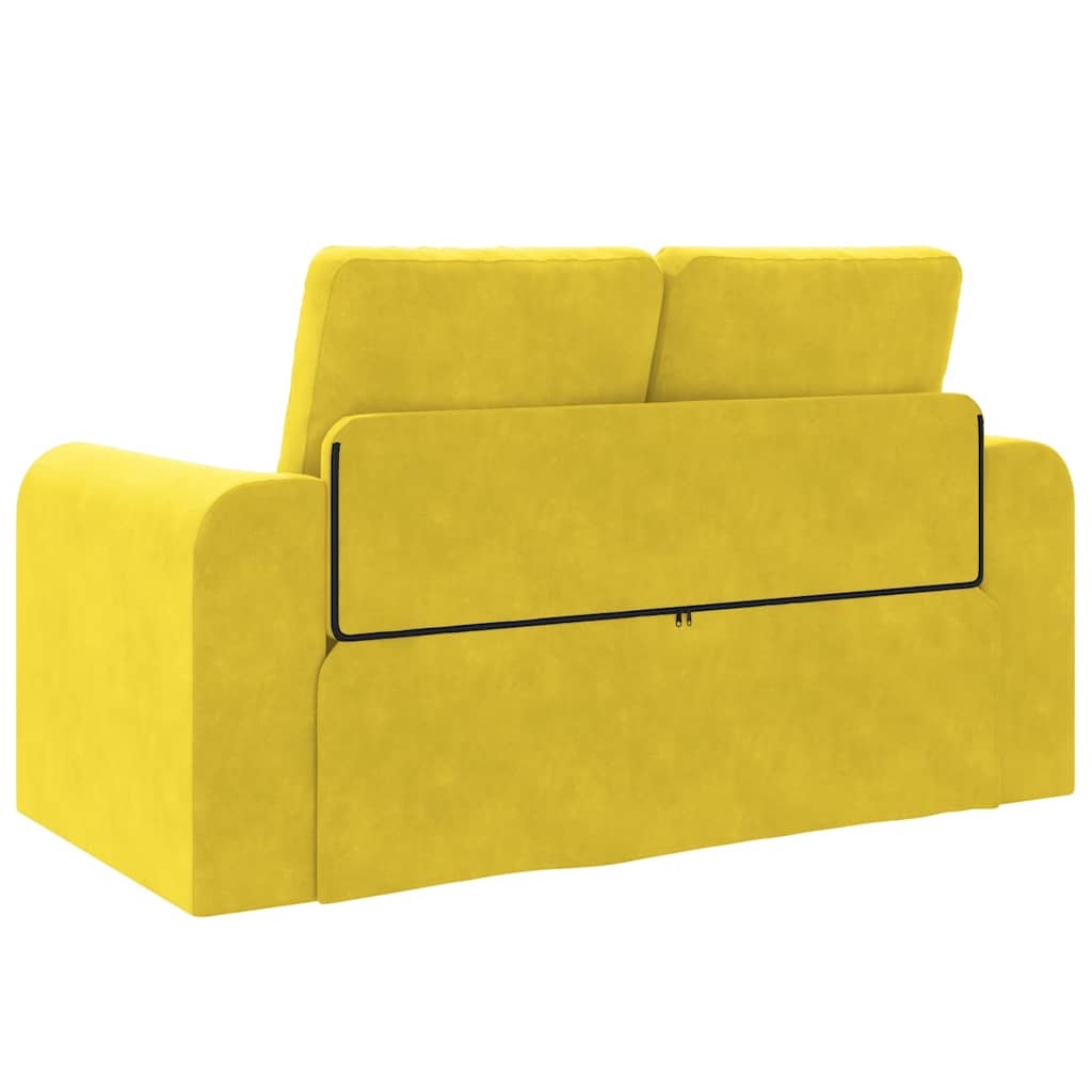 Divano letto Giallo 148 x 71 x 83 cm Velluto