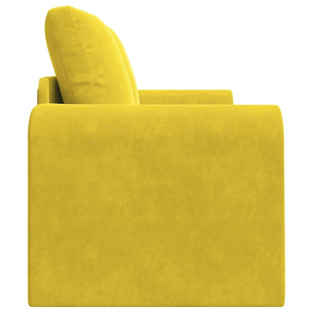 Divano letto Giallo 148 x 71 x 83 cm Velluto