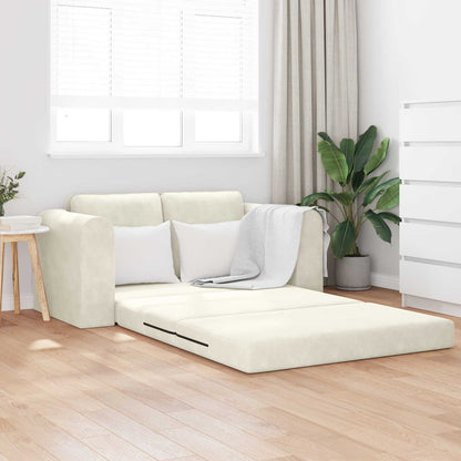 Divano letto Crema 148 x 71 x 83 cm Velluto