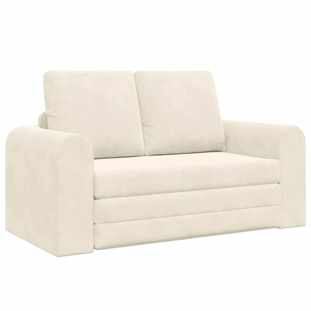Divano letto 60cm Crema Velluto