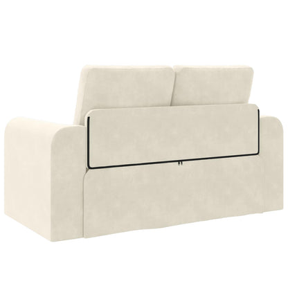 Divano letto Crema 148 x 71 x 83 cm Velluto