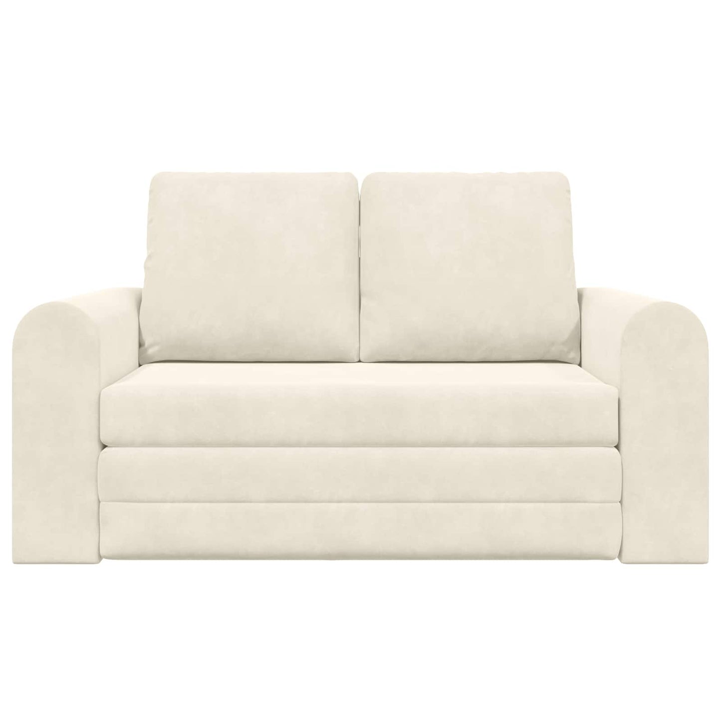 Divano letto Crema 148 x 71 x 83 cm Velluto