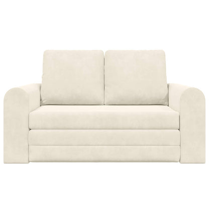 Divano letto Crema 148 x 71 x 83 cm Velluto
