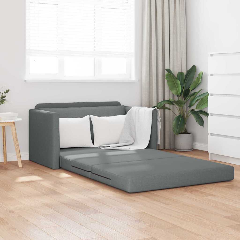 Divano letto Grigio scuro 124 x 71 x 78 cm Tessuto - homemem39