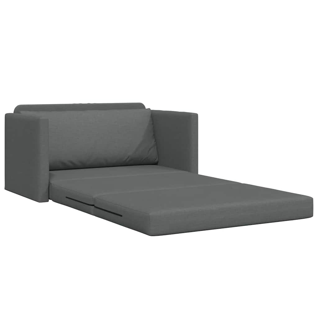 Divano letto Grigio scuro 124 x 71 x 78 cm Tessuto - homemem39