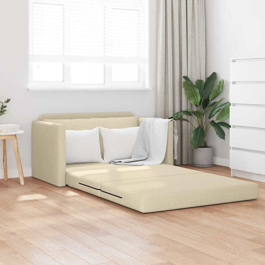 Divano letto Crema 124 x 71 x 78 cm Tessuto