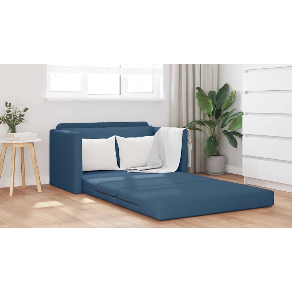 Divano letto 110cm Blu Tessuto