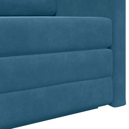 Divano letto Blu 124 x 204 x 61 cm Velluto