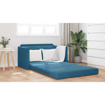 Divano letto Blu 124 x 204 x 61 cm Velluto