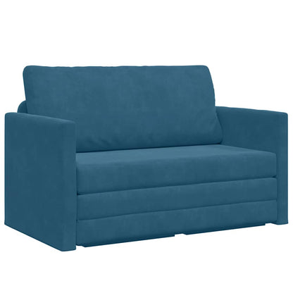 Divano letto Blu 124 x 204 x 61 cm Velluto