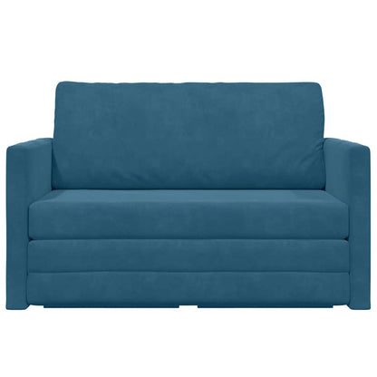 Divano letto Blu 124 x 204 x 61 cm Velluto