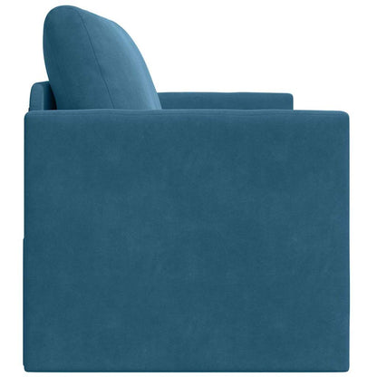 Divano letto Blu 124 x 204 x 61 cm Velluto