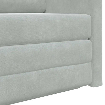 Divano letto Grigio chiaro 124 x 204 x 61 cm Velluto - homemem39