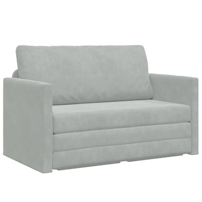 Divano letto Grigio chiaro 124 x 204 x 61 cm Velluto - homemem39