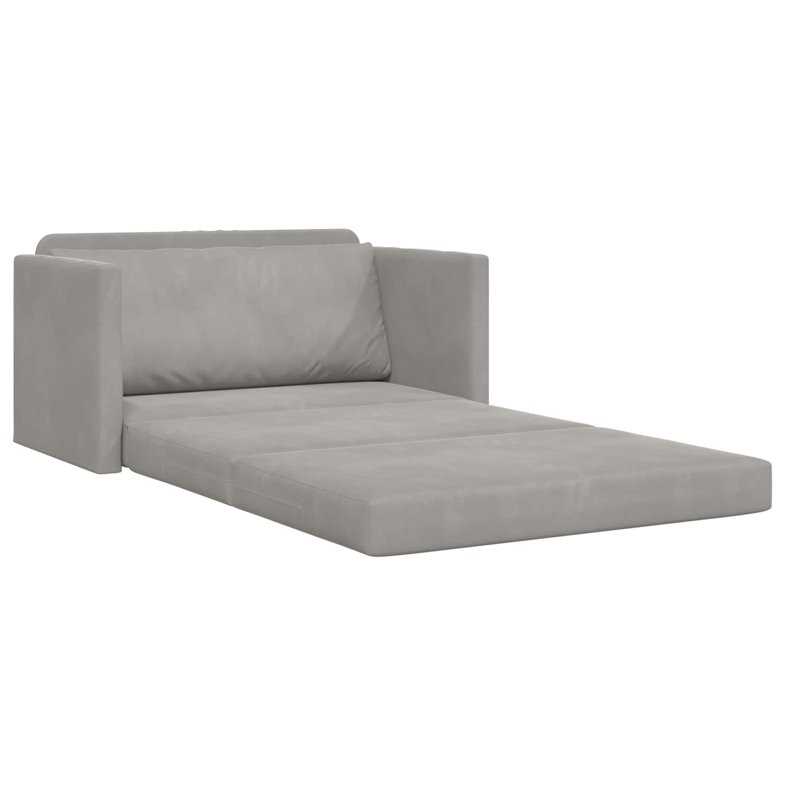 Divano letto Grigio chiaro 124 x 71 x 78 cm Velluto | homemem39