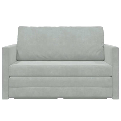 Divano letto Grigio chiaro 124 x 204 x 61 cm Velluto - homemem39