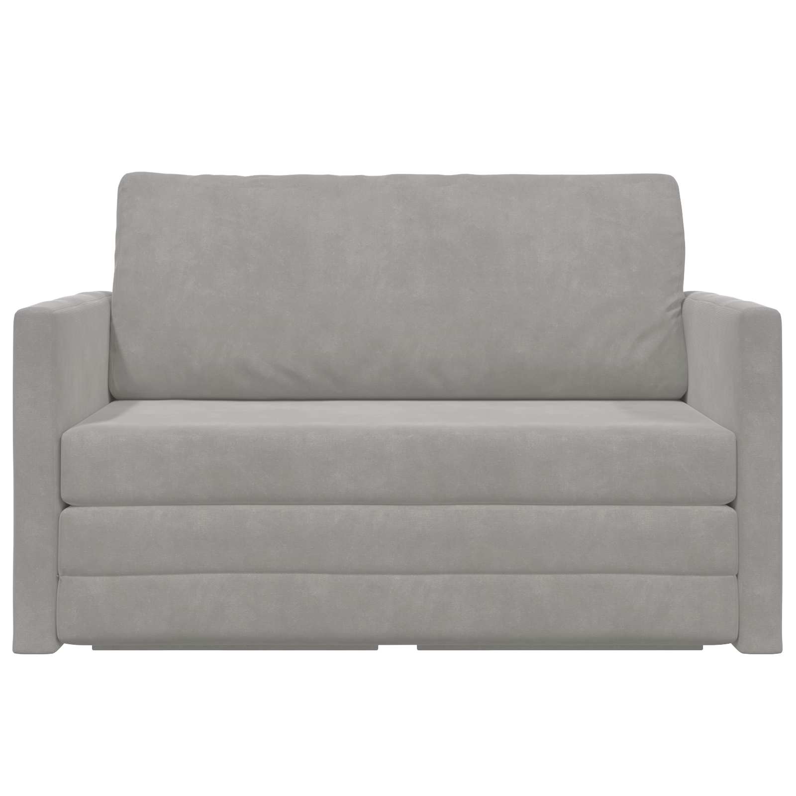 Divano letto Grigio chiaro 124 x 71 x 78 cm Velluto | homemem39