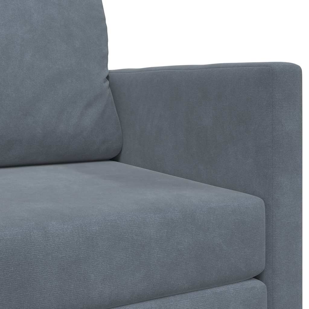 Divano letto Grigio scuro 124 x 204 x 61 cm Velluto - homemem39