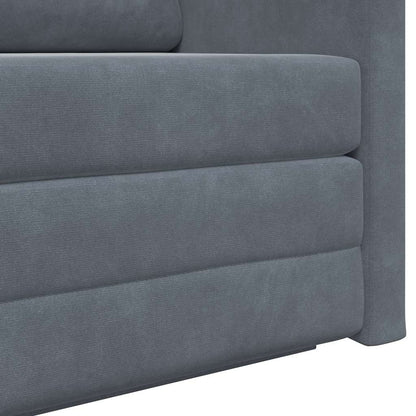 Divano letto Grigio scuro 124 x 204 x 61 cm Velluto - homemem39