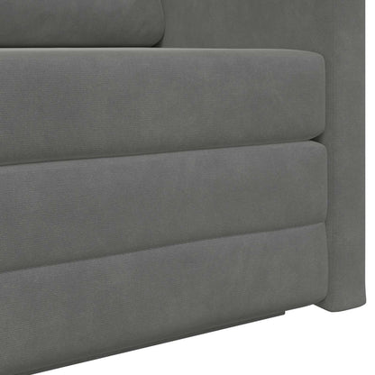 Divano letto Grigio scuro 124 x 71 x 78 cm Velluto | homemem39