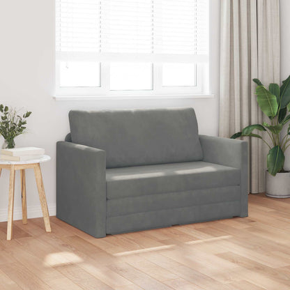 Divano letto Grigio scuro 124 x 71 x 78 cm Velluto | homemem39
