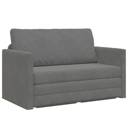 Divano letto Grigio scuro 124 x 71 x 78 cm Velluto | homemem39