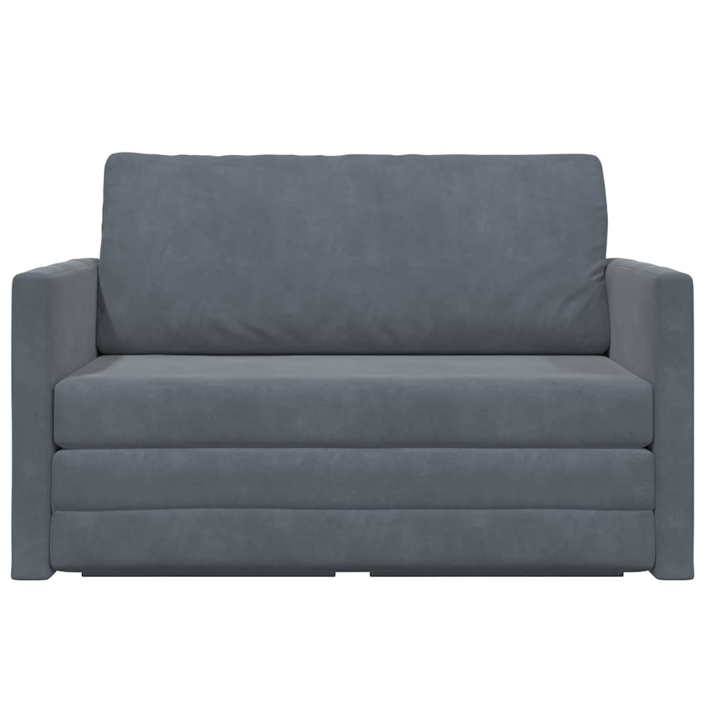 Divano letto Grigio scuro 124 x 204 x 61 cm Velluto - homemem39