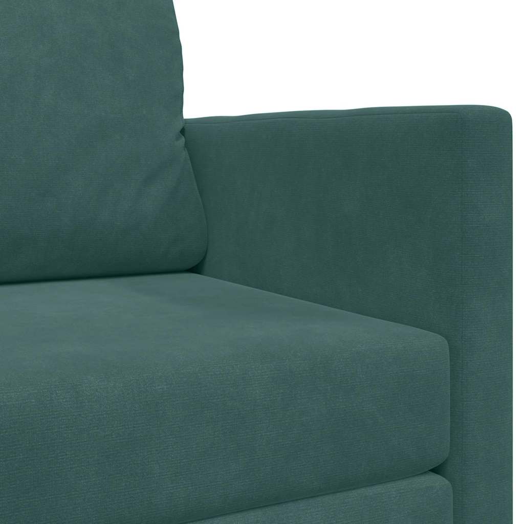 Divano letto Verde Scuro 124 x 204 x 61 cm Velluto