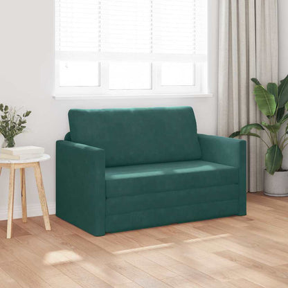 Divano letto Verde Scuro 124 x 204 x 61 cm Velluto