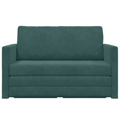 Divano letto Verde Scuro 124 x 204 x 61 cm Velluto