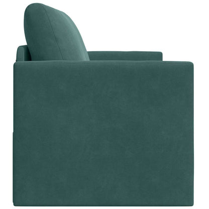 Divano letto Verde Scuro 124 x 204 x 61 cm Velluto