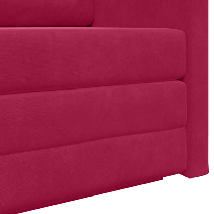 Divano letto Rosso Vino 124 x 71 x 78 cm Velluto