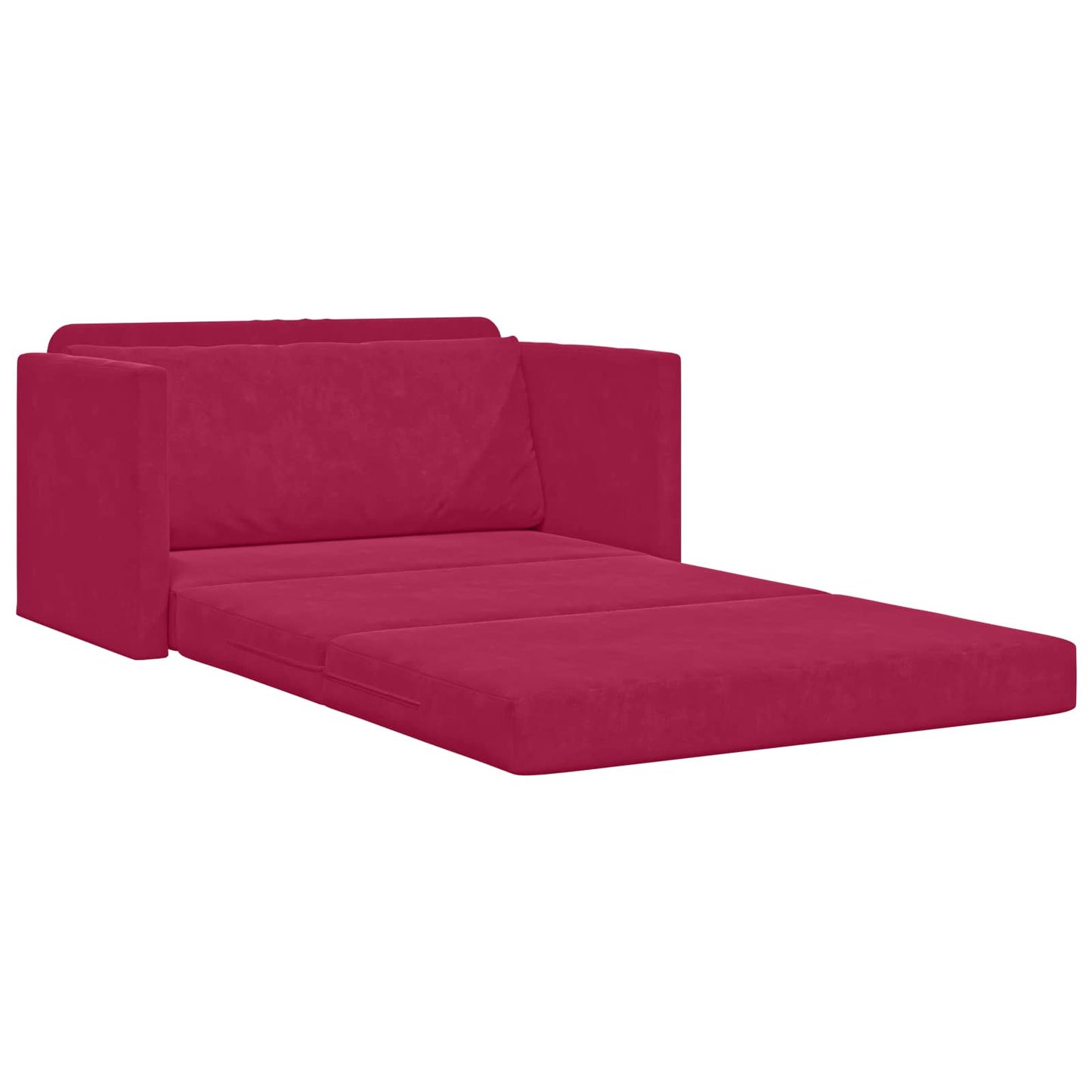 Divano letto Rosso Vino 124 x 71 x 78 cm Velluto | homemem39