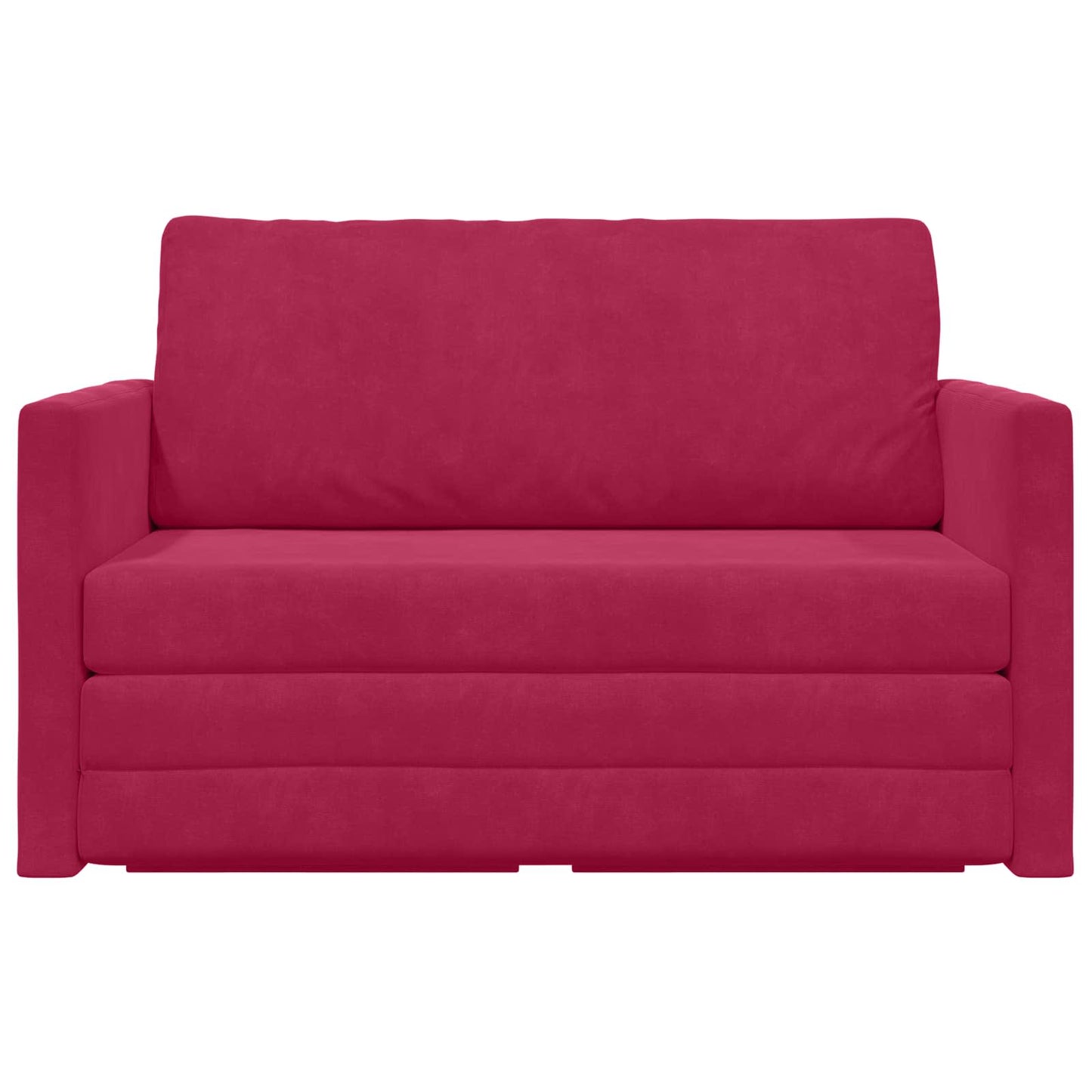 Divano letto Rosso Vino 124 x 71 x 78 cm Velluto | homemem39