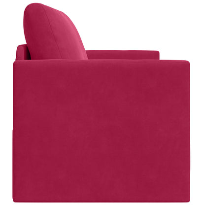 Divano letto Rosso Vino 124 x 71 x 78 cm Velluto