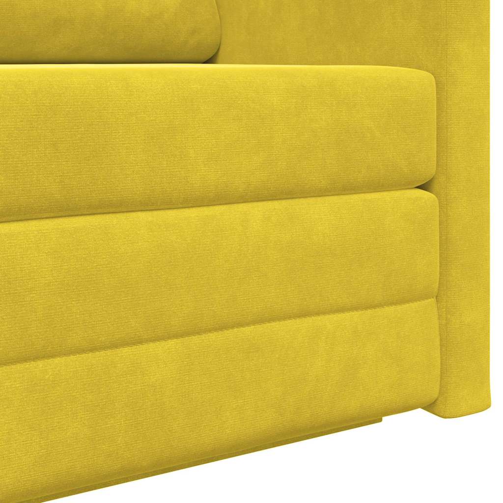 Divano letto 110cm Giallo girasole Velluto