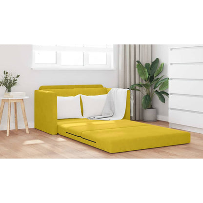 Divano letto 110cm Giallo girasole Velluto