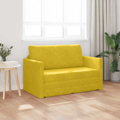 Divano letto 110cm Giallo girasole Velluto