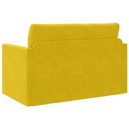 Divano letto Giallo girasole 124 x 71 x 78 cm Velluto