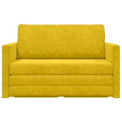 Divano letto Giallo girasole 124 x 71 x 78 cm Velluto