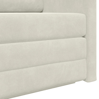 Divano letto Crema 124 x 71 x 78 cm Velluto | homemem39