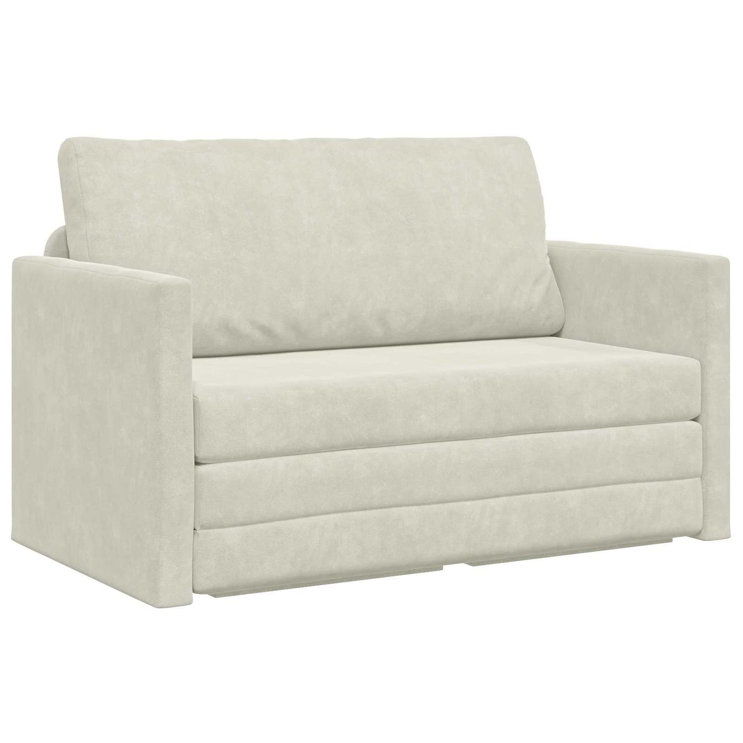 Divano letto Crema 124 x 71 x 78 cm Velluto