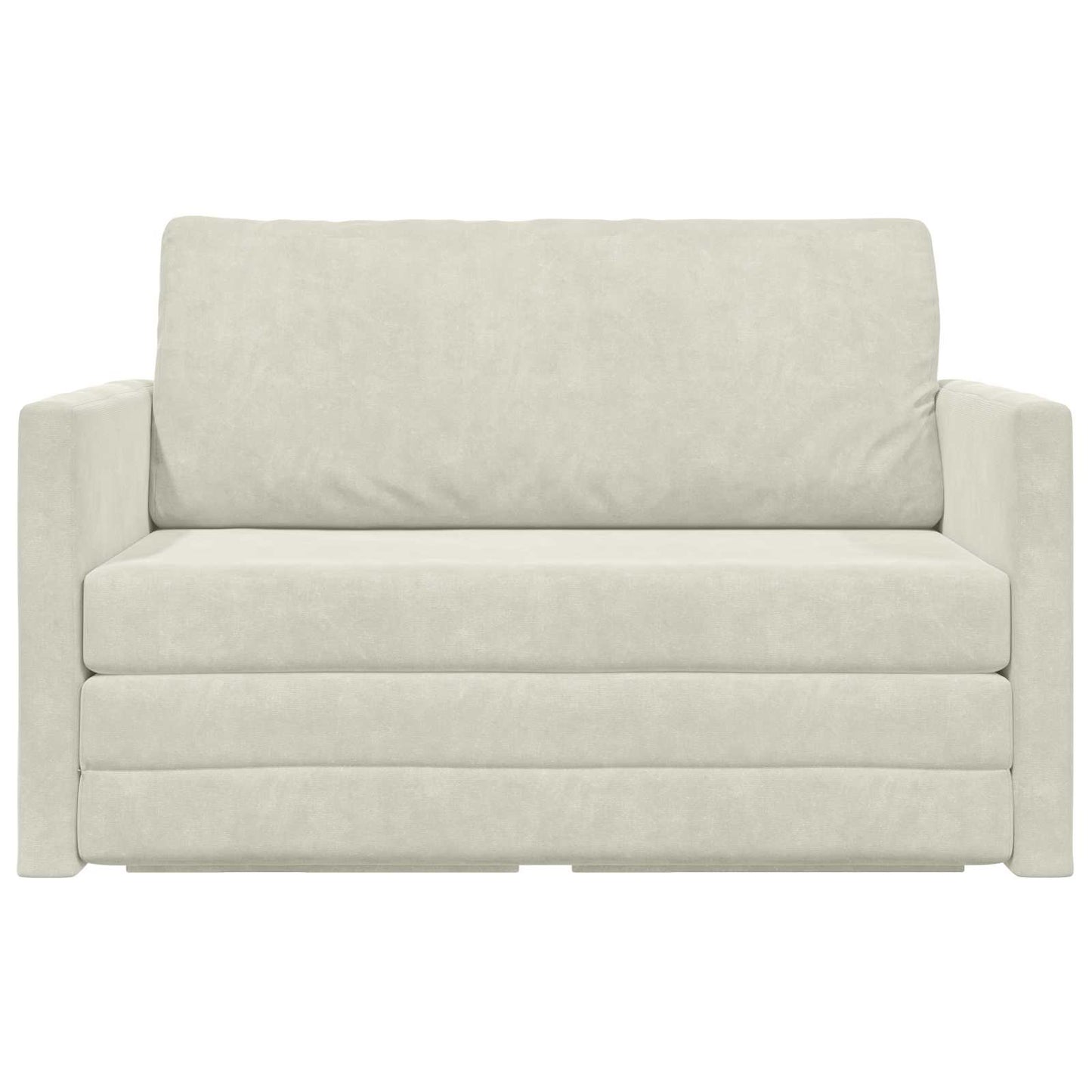 Divano letto Crema 124 x 71 x 78 cm Velluto