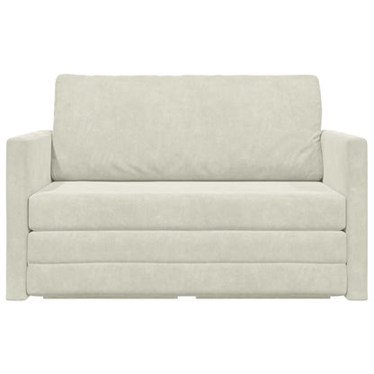 Divano letto Crema 124 x 71 x 78 cm Velluto
